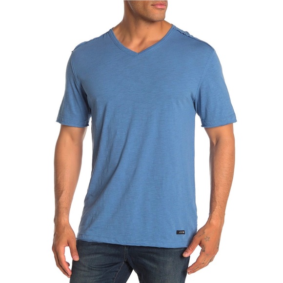 Joe’s Jeans raw edge lightweight blue T-shirt - Picture 1 of 7